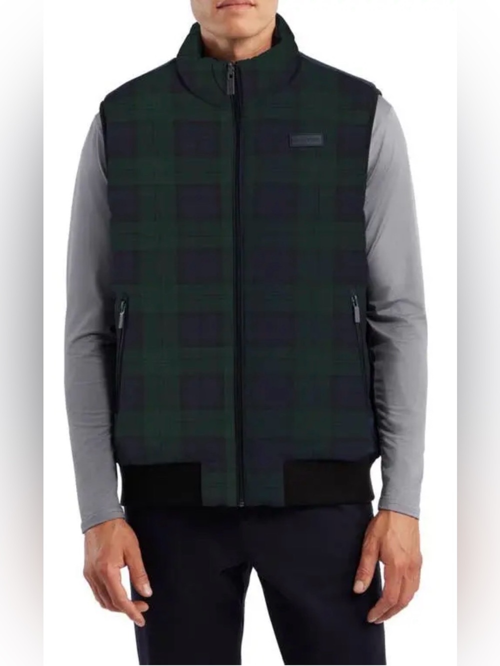 Hunter STAN reversible Men's Quilted Plaid Vest - medium